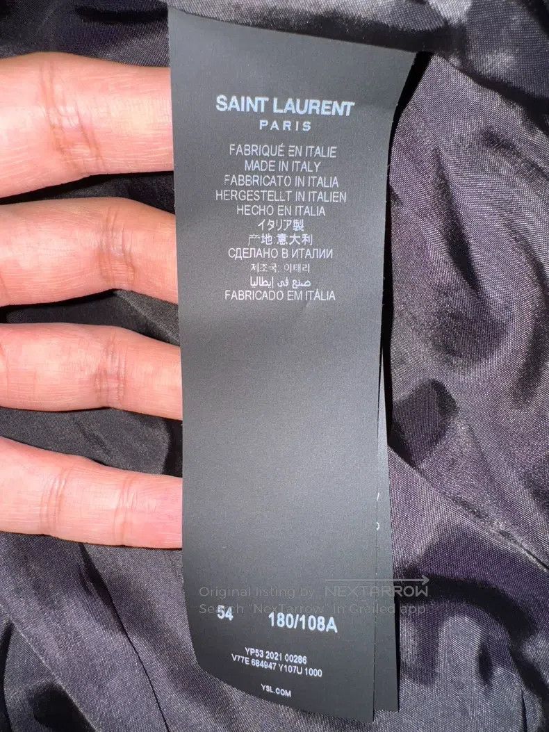 Saint Laurent Paris Saint Laurent Paris Crystal Beaded Silk Jacket Size US L / EU 52-54 / 3 - 7 Thumbnail