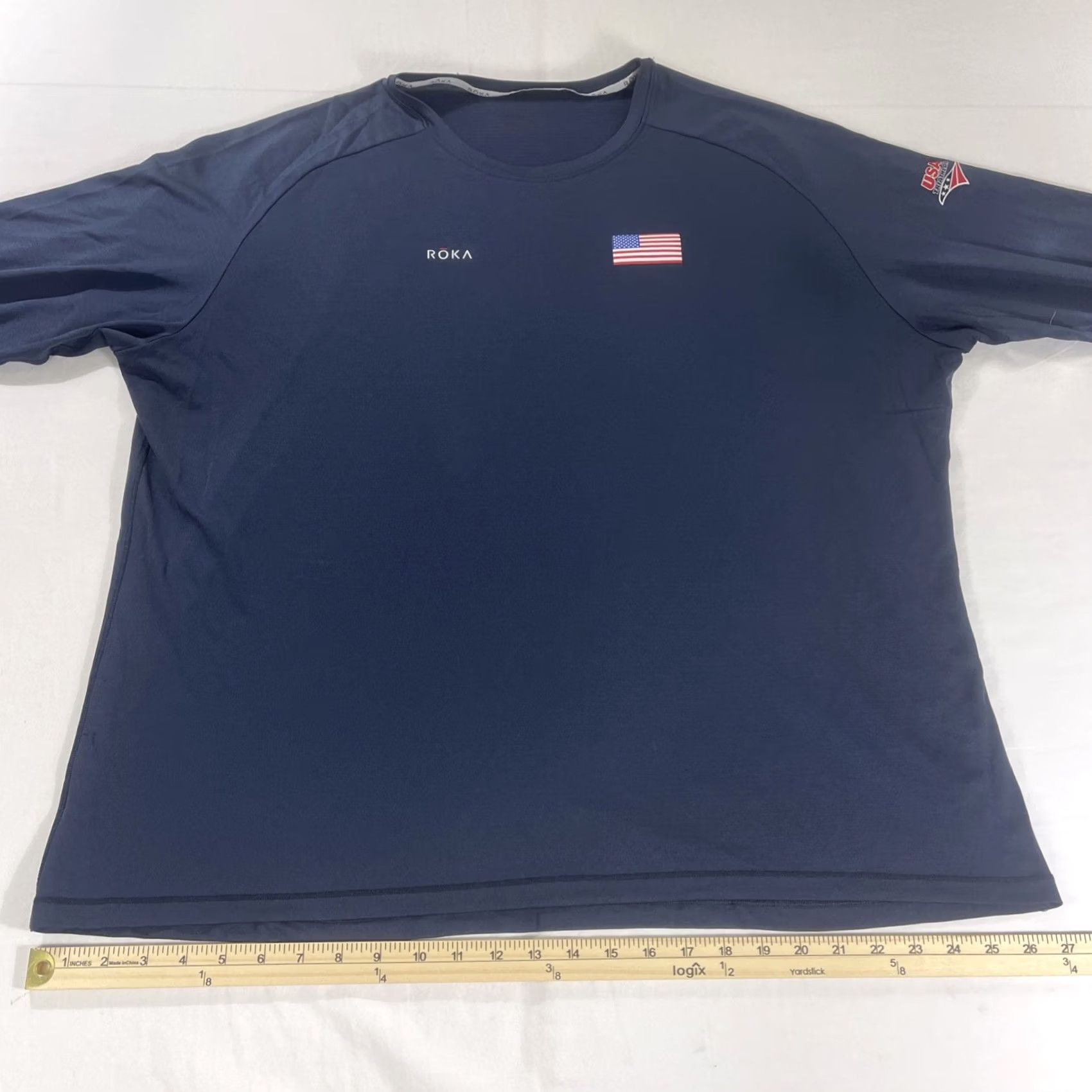 Vintage NAVY Roka Jersey Shirt Long Sleeve 4XL Navy USA Triathlon Zip Mock Neck Sports 90s (if applicable) Size US XXL / EU 58 / 5 - 5 Thumbnail