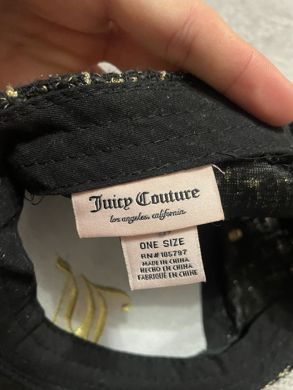 Juicy Couture Jeans Juice Couture Y2K Cap Hat Size ONE SIZE - 9 Thumbnail