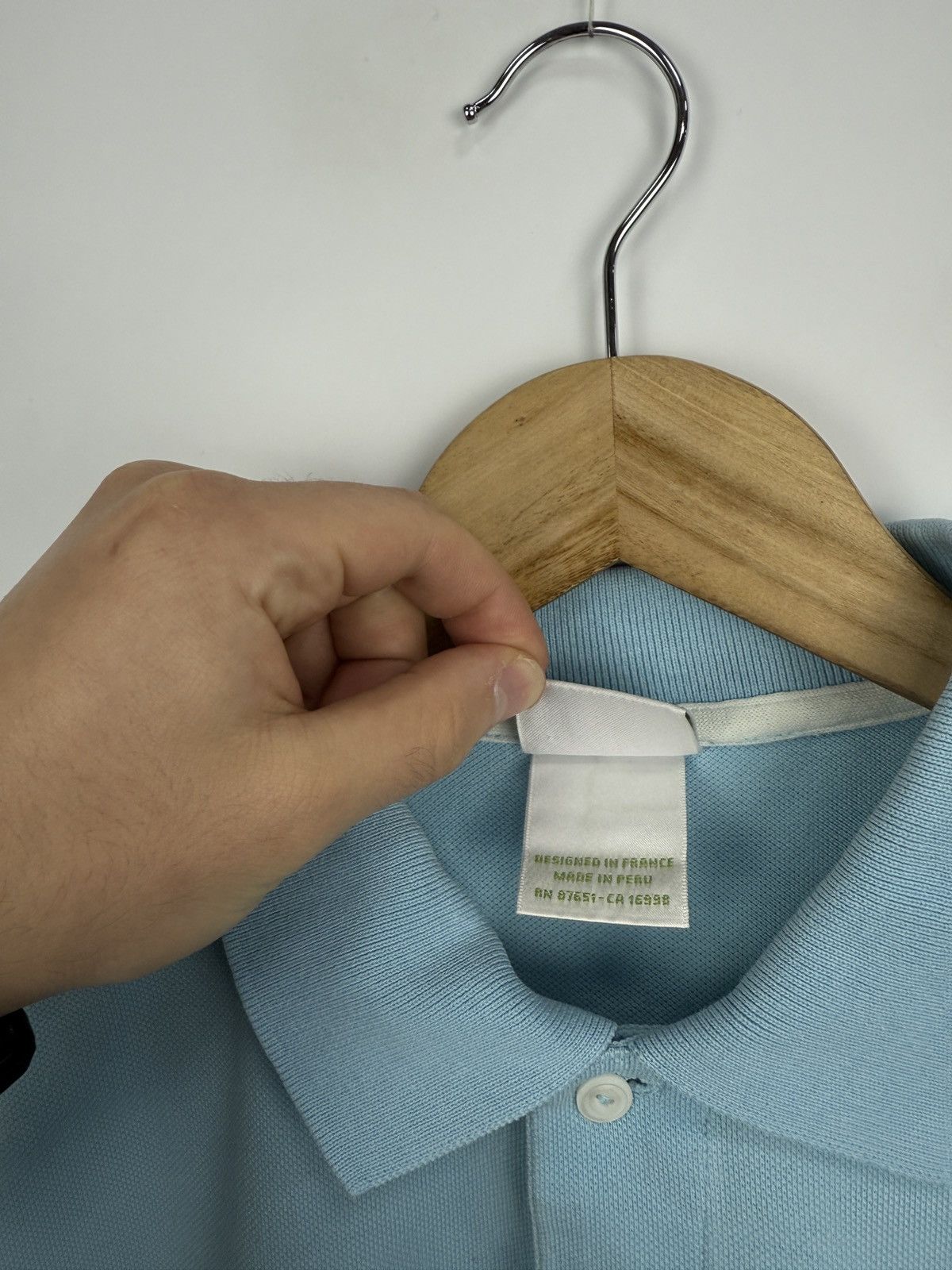 Lacoste 🇫🇷 Vintage 90s Lacoste Polo T-Shirt Made in Peru Retro Rare Size US L / EU 52-54 / 3 - 6 Thumbnail