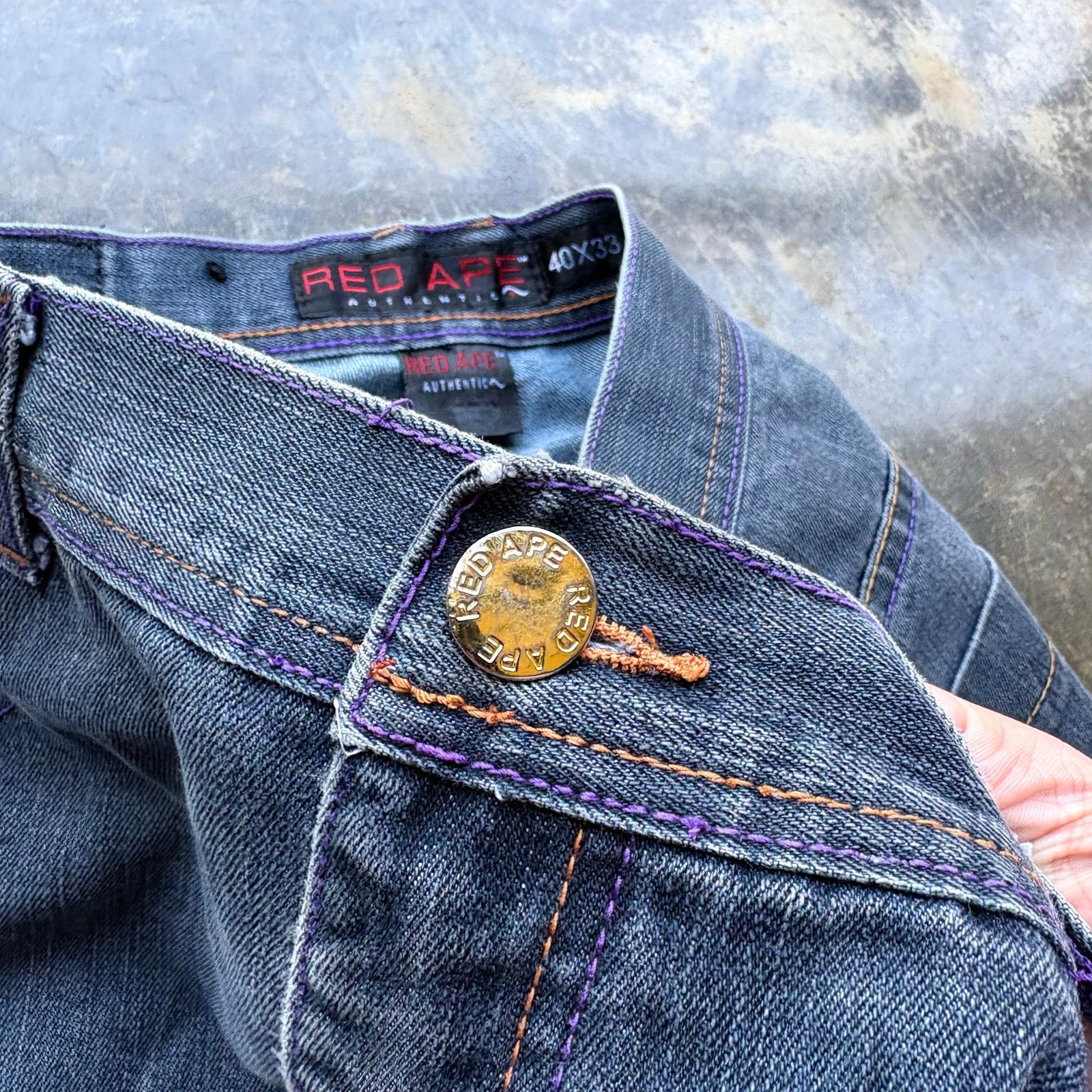 Southpole Vintage Baggy Faded Red Ape Essential Skater Jeans Size US 40 / EU 56 - 5 Thumbnail