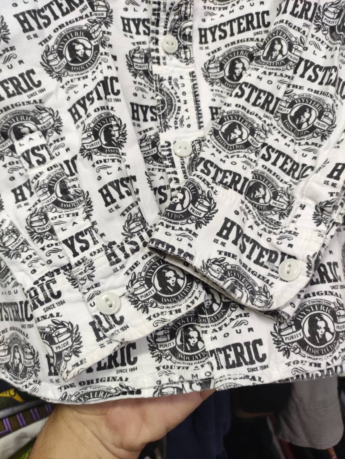 Hysteric Glamour Vtg 00's Hysteric Glamour Youth Aflame Logo Over Print Size US M / EU 48-50 / 2 - 8 Thumbnail