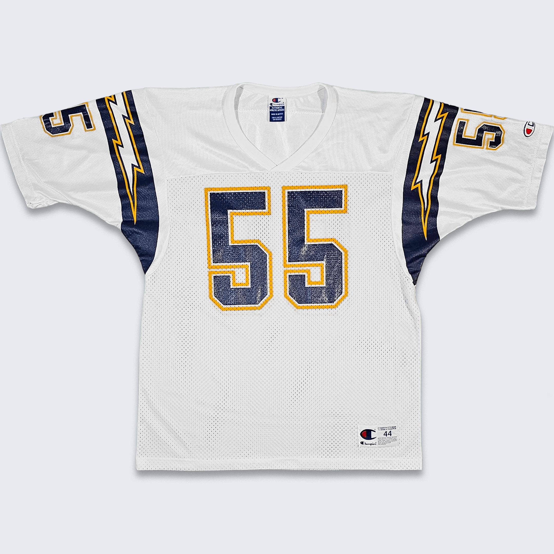 image of Champion x Nfl San Diego Chargers Vintage 90's Junior Seau Football Jersey in White (Size Large)