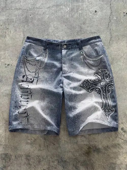 Jean Washed Y2K Drip shorts Size US 32 / EU 48 - 2 Thumbnail