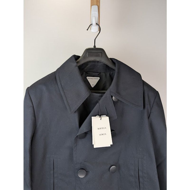 Bottega Veneta o1rshd1 Cotton Twill Caban Jacket in Midnight Blue Size US L / EU 52-54 / 3 - 7 Thumbnail