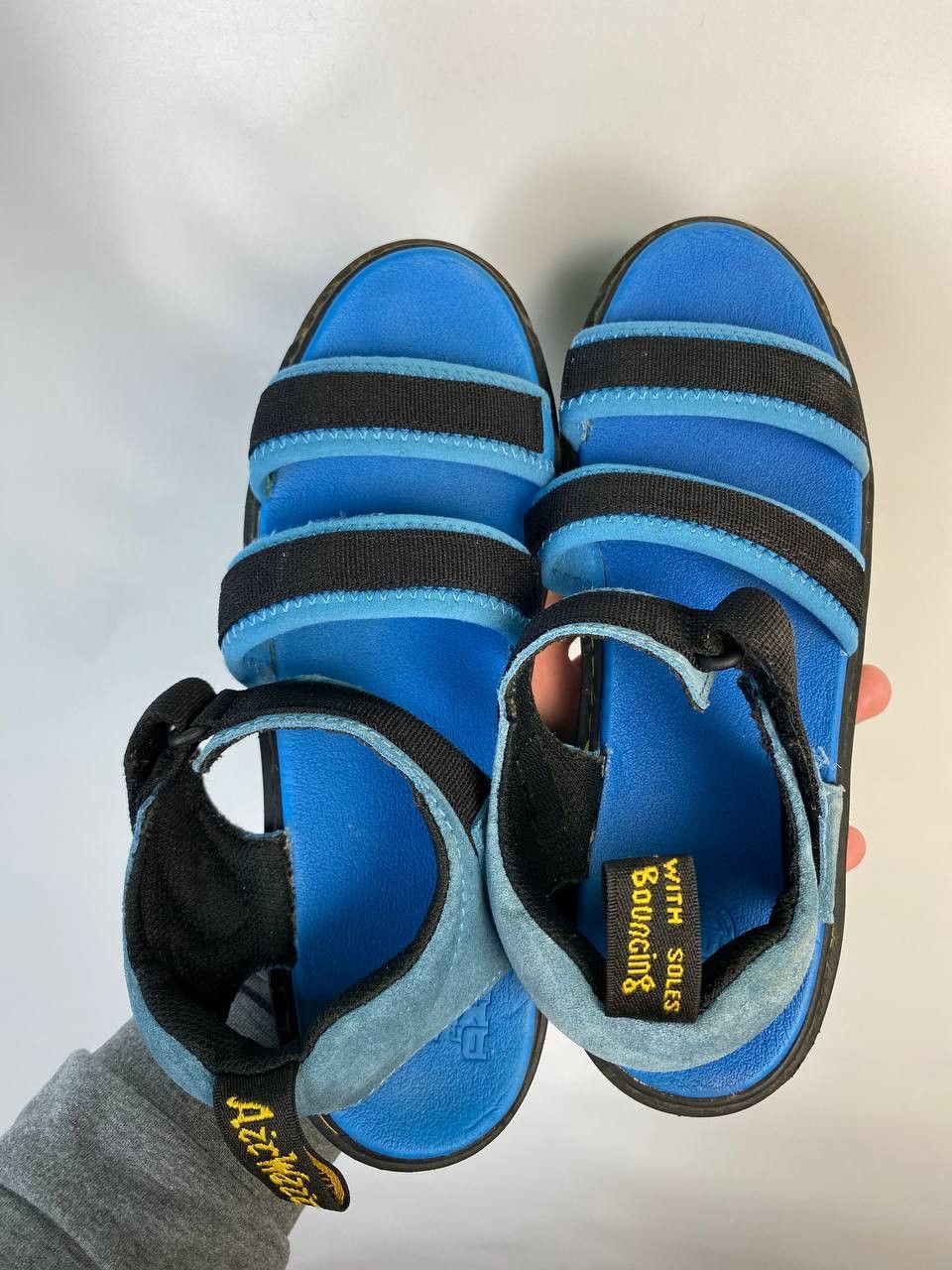 Dr. Martens × Vintage Dr Martens Sandals Blue Black Hook Loop Size us 6.5 Size US 6.5 / IT 36.5 - 2 Thumbnail