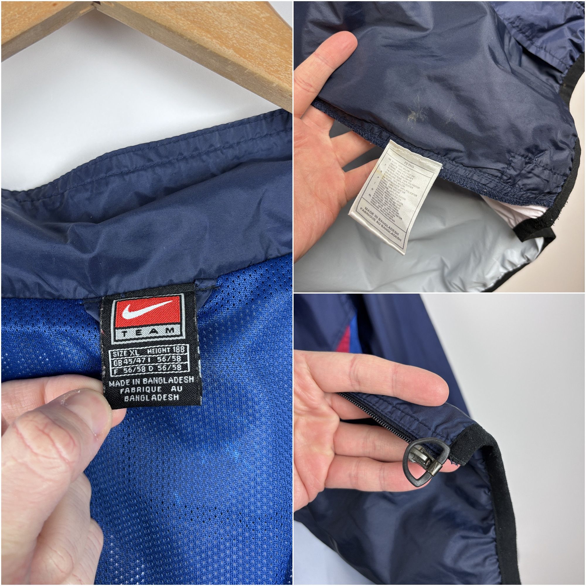 Nike × Vintage Vintage 00s Nike Team FC Barcelona Light Jacket Windbreaker Size US XL / EU 56 / 4 - 9 Thumbnail