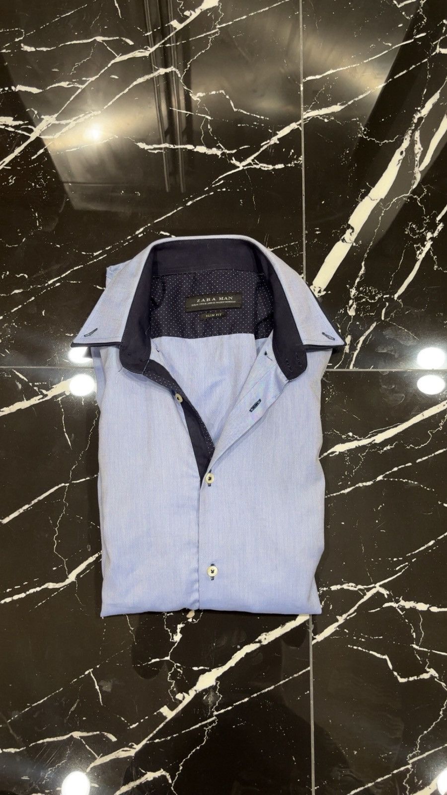 Zara Zara Mens Sky Blue Dress Shirt Size 40S - 1 Thumbnail