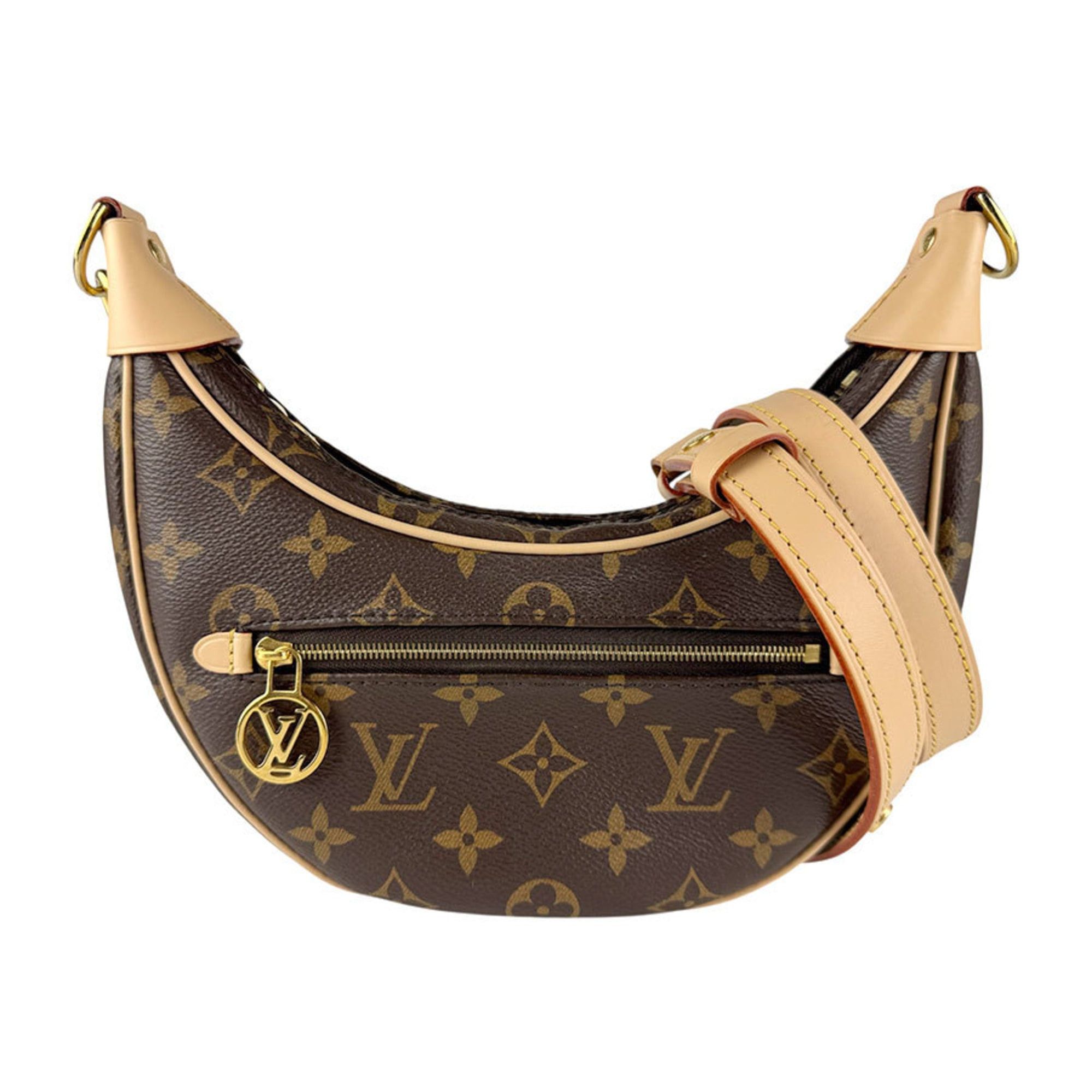 Louis Vuitton Louis Vuitton Monogram Loop Shoulder Bag in Canvas, Brown, Women's, M81098, Free Shipping, Z8832 Size ONE SIZE - 1 Thumbnail