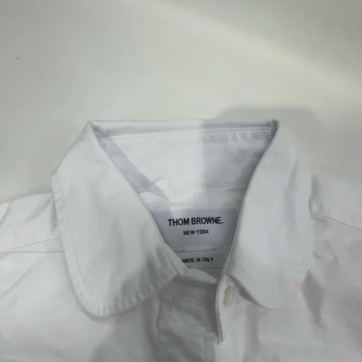 Thom Browne Thom Browne White Crop Long Sleeve Shirt -2507 Size M / US 6-8 / IT 42-44 - 4 Thumbnail