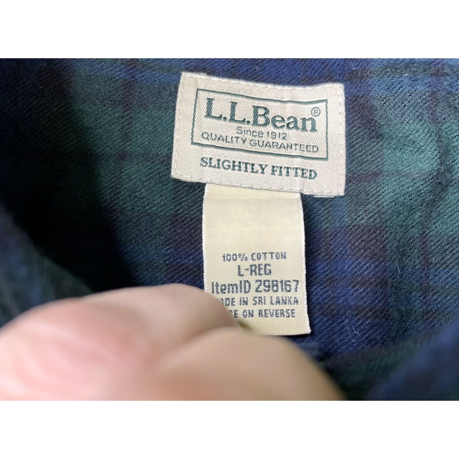 Vintage LL Bean Men's Large Scotch Plaid Flannel Button-Up Shirt Slightly Fitted 298167 Size US L / EU 52-54 / 3 - 3 Thumbnail
