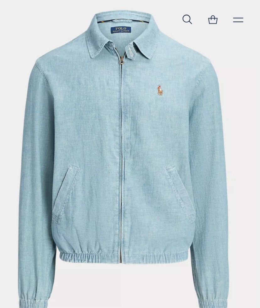 Polo Ralph Lauren Chambray Denim Zip-Up Jacket