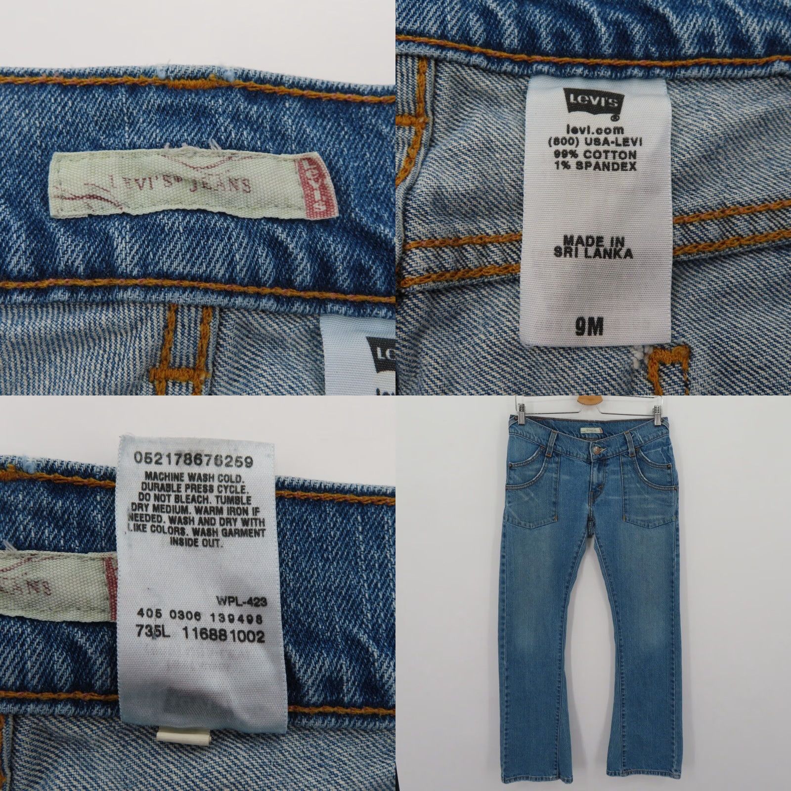 Levi's VINTAGE Levi's Jeans Flared Distressed Juniors 9 Blue Denim Womens Regular Y2K 2000s Levi's Size 30" / US 8 / IT 44 - 8 Thumbnail