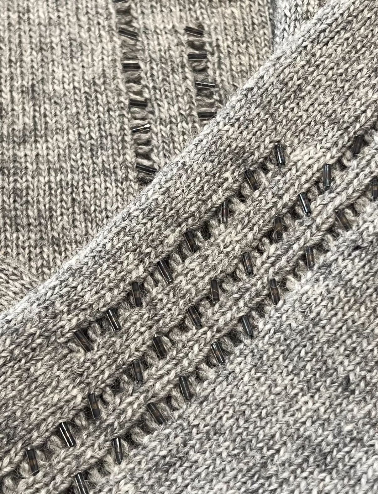 Dior Homme 05AW Hand-beaded Distressed Sweater J49