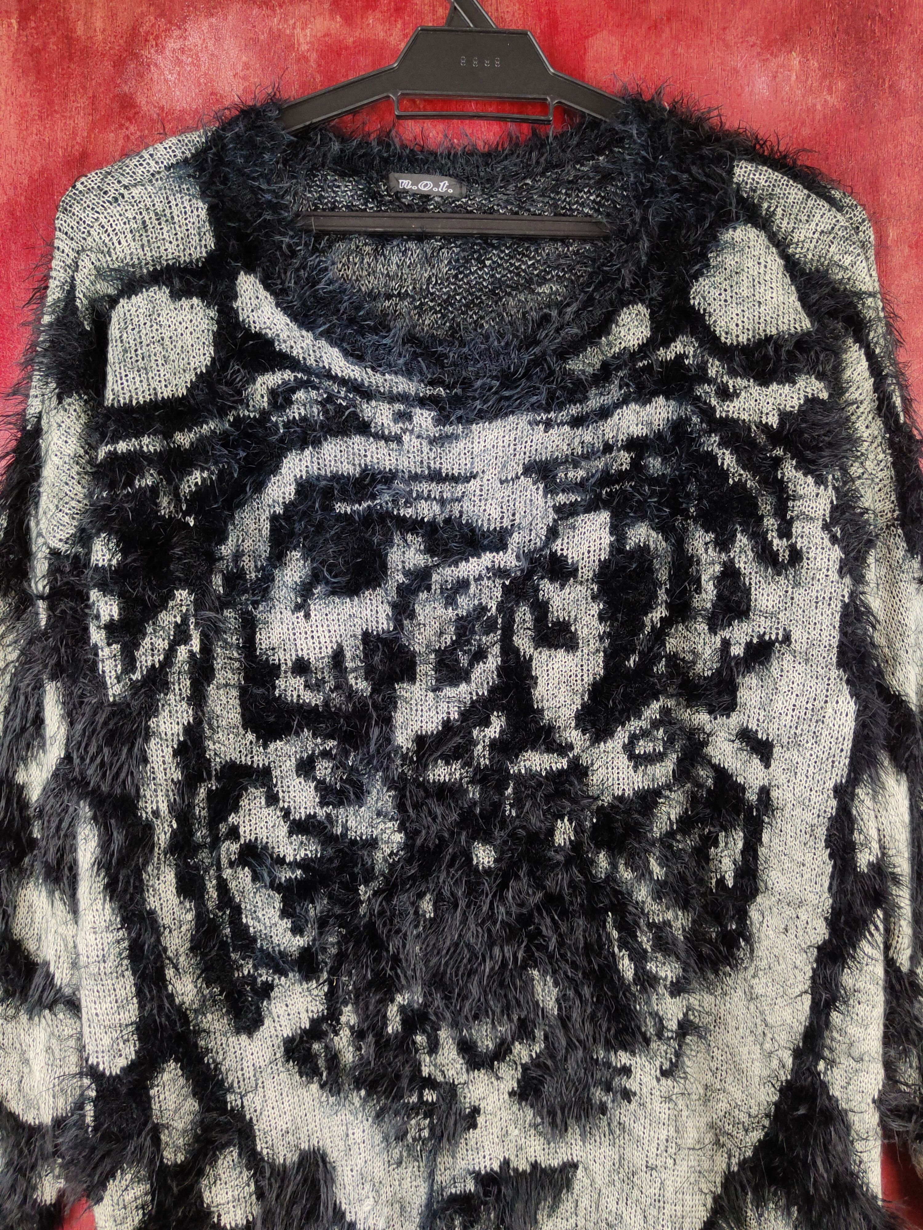 Homespun Knitwear N.o.t Cream tiger Shag Shaggy Fur Mohair Knitwear #S1971 Size M / US 6-8 / IT 42-44 - 2 Thumbnail