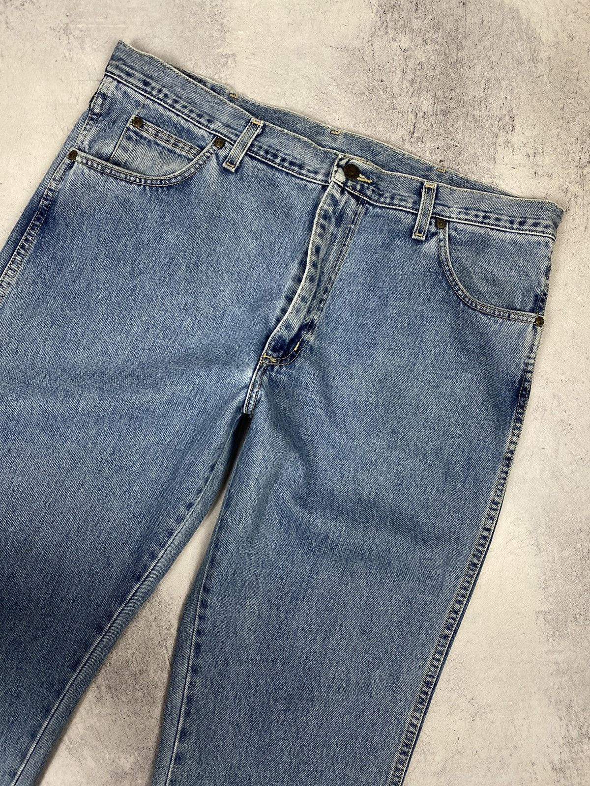 Designer × Wrangler Wrangler Washed Blue Denim Jeans Pants Size US 38 / EU 54 - 9 Thumbnail