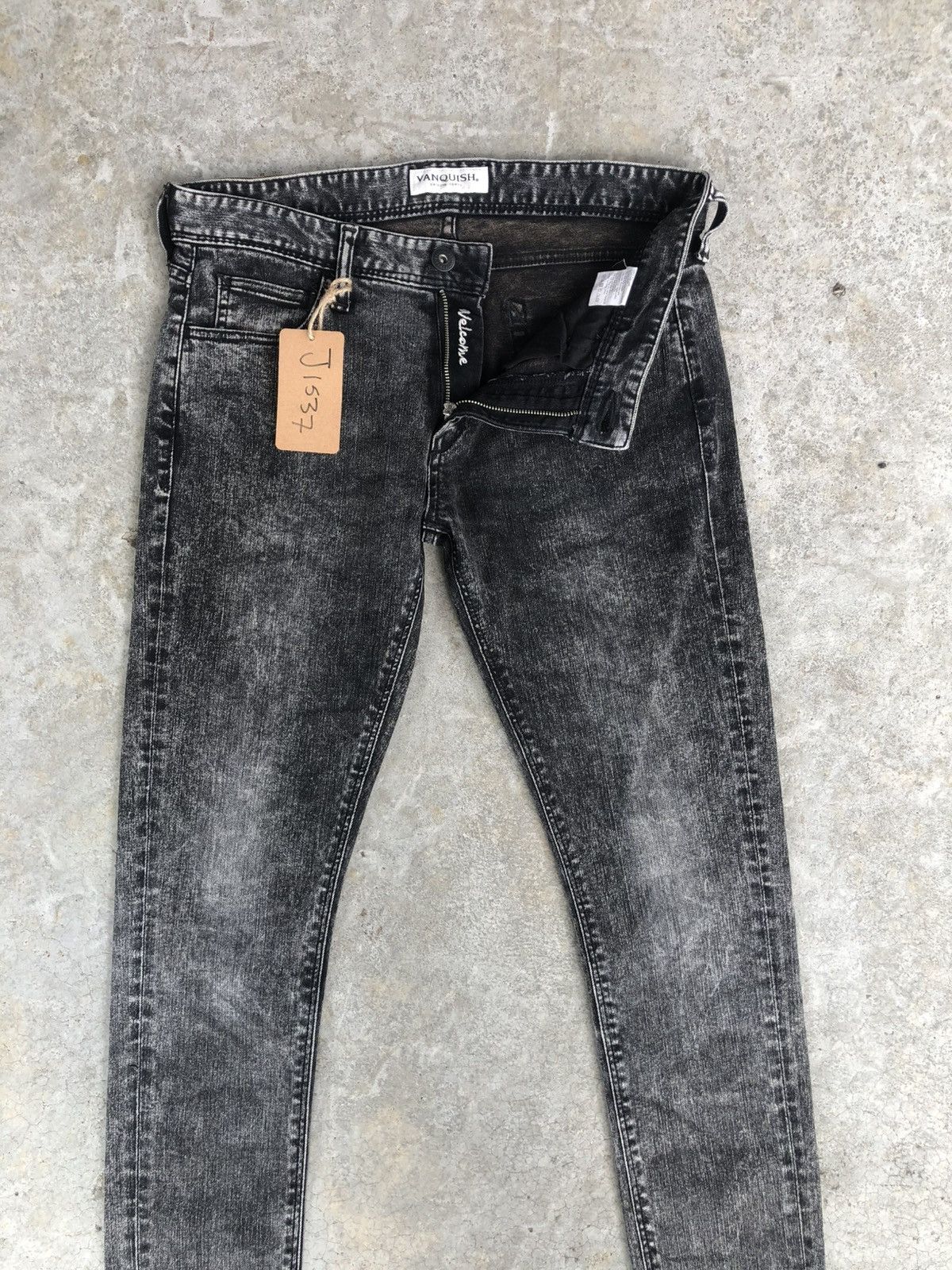 If Six Was Nine Japanese Vanquish Distressed Denim Skinny Jeans Size US 32 / EU 48 - 3 Thumbnail