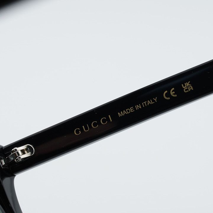 Gucci Gucci GG2077S 001 Sunglasses Black Square Frame, Grey Lenses Size ONE SIZE - 8 Thumbnail