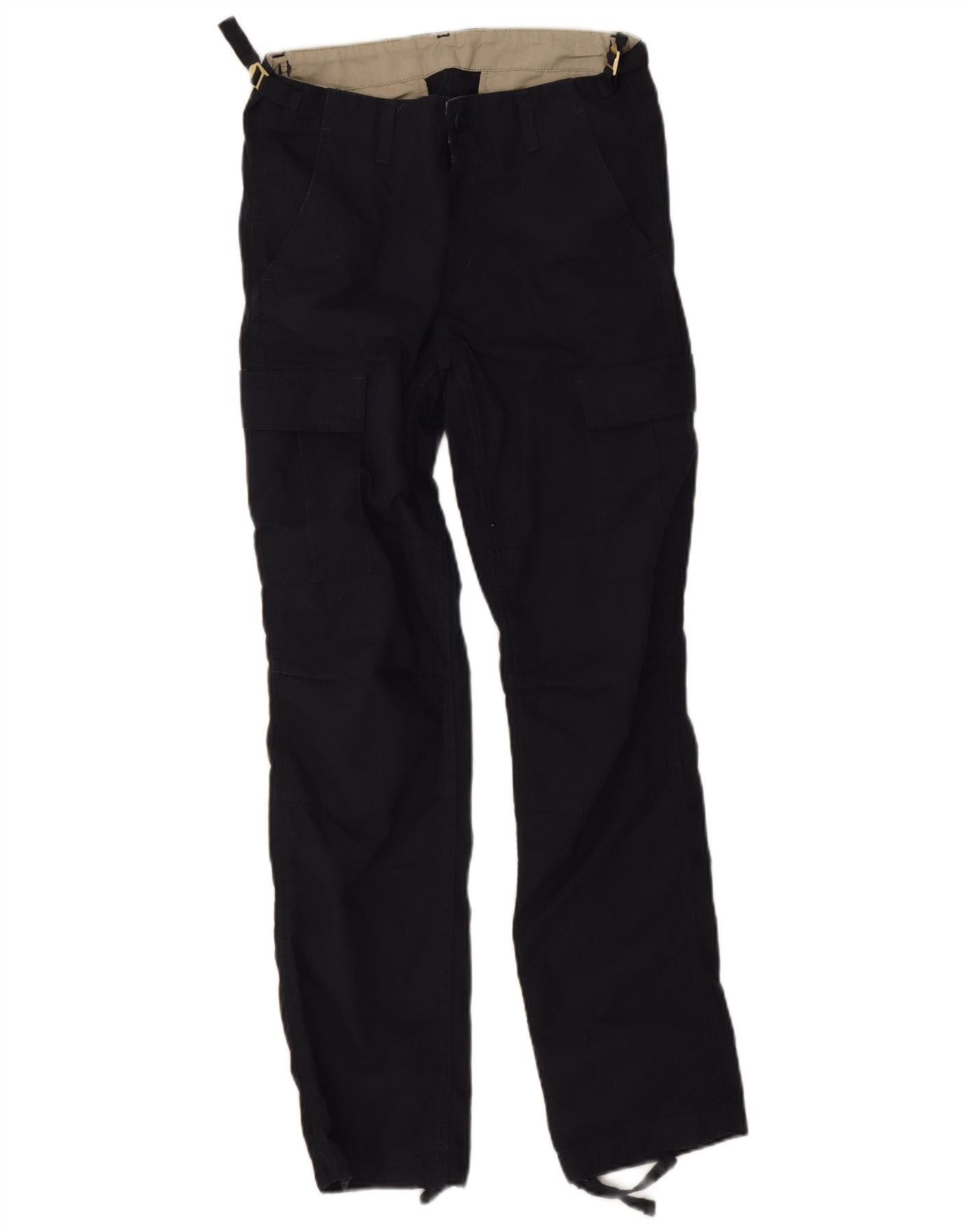Carhartt Womens Straight Cargo Trousers W28 L30 Navy Blue Cotton Size 24" / US 00 / IT 34 - 1 Thumbnail
