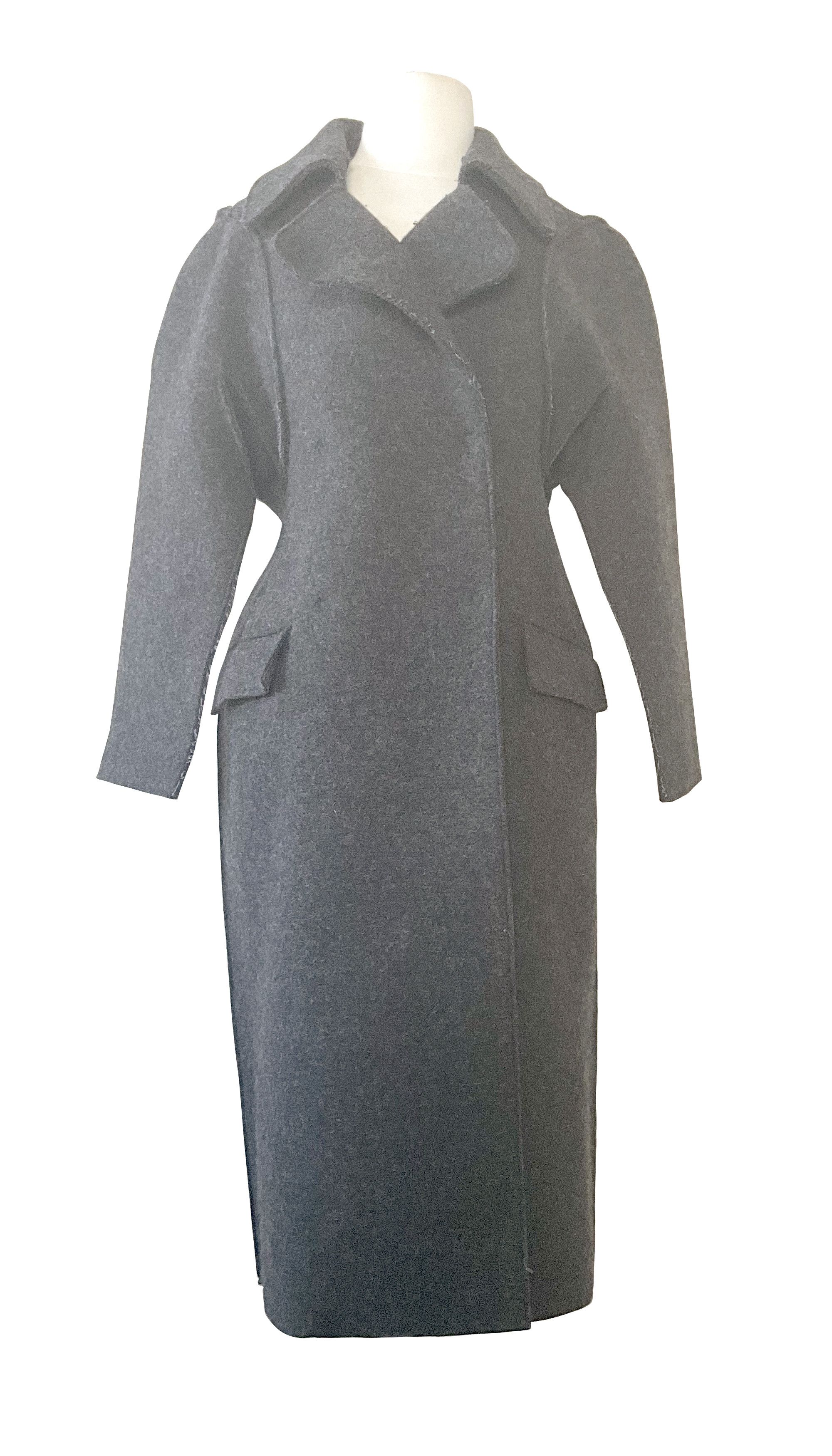 Maison Margiela Martin Margiela Long Grey “Flat” Coat, Fall-Winter 1998 Size XS / US 0-2 / IT 36-38 - 2 Thumbnail
