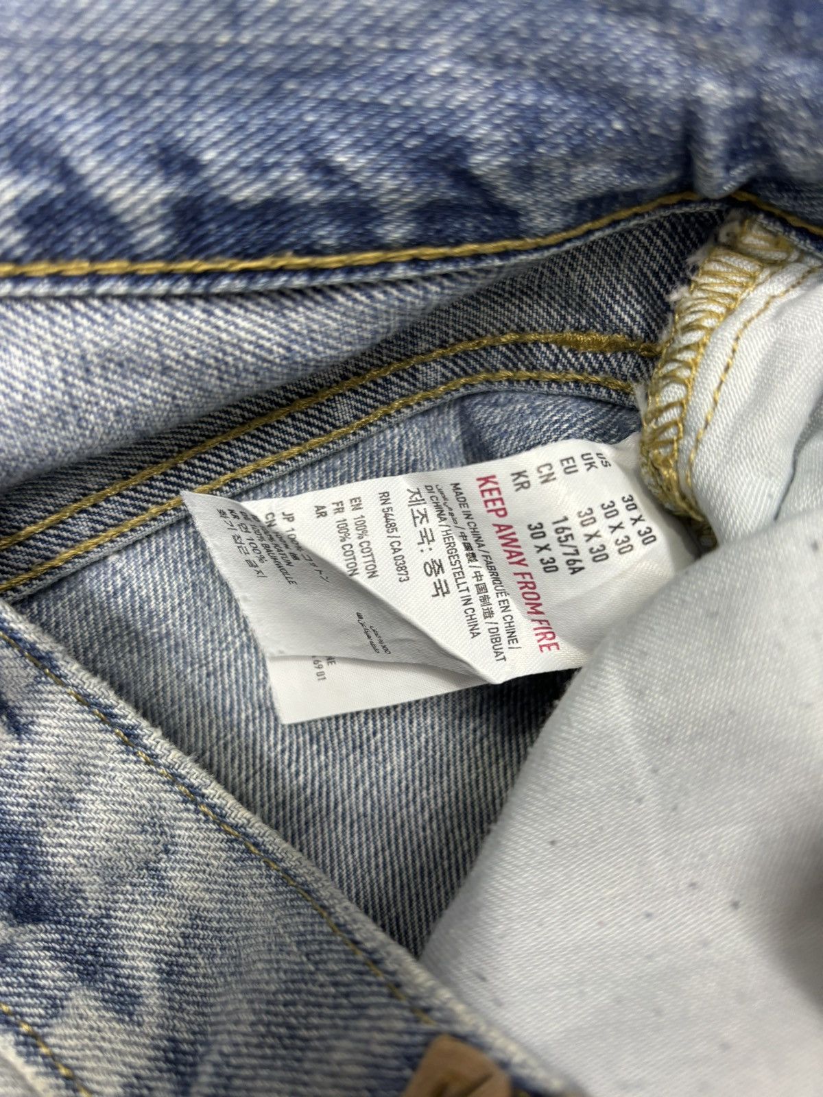Japanese Brand × Vintage Vintage Ripped Distressed Denim Jeans American Eagle Slim Size US 33 - 11 Thumbnail