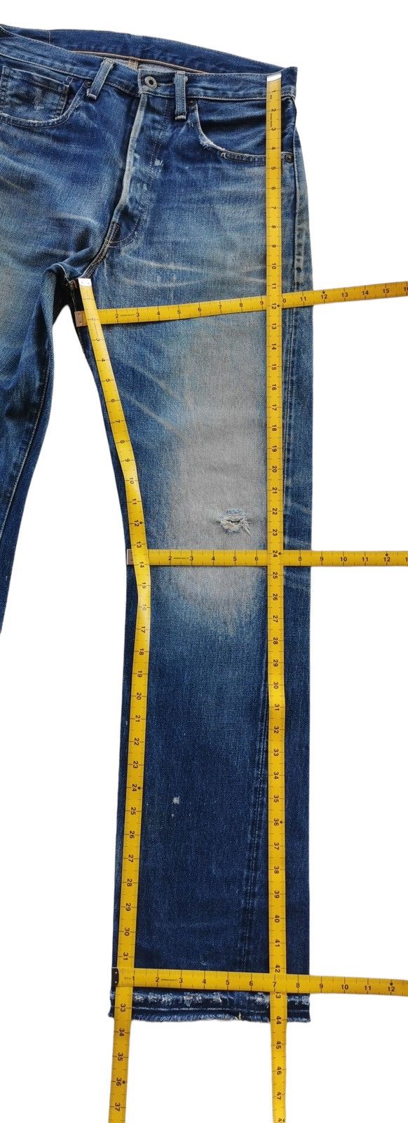 Le Grande Bleu (L.G.B.) Levis Vintage Clothing LVC Selvedge Denim Jeans Size US 31 - 15 Thumbnail