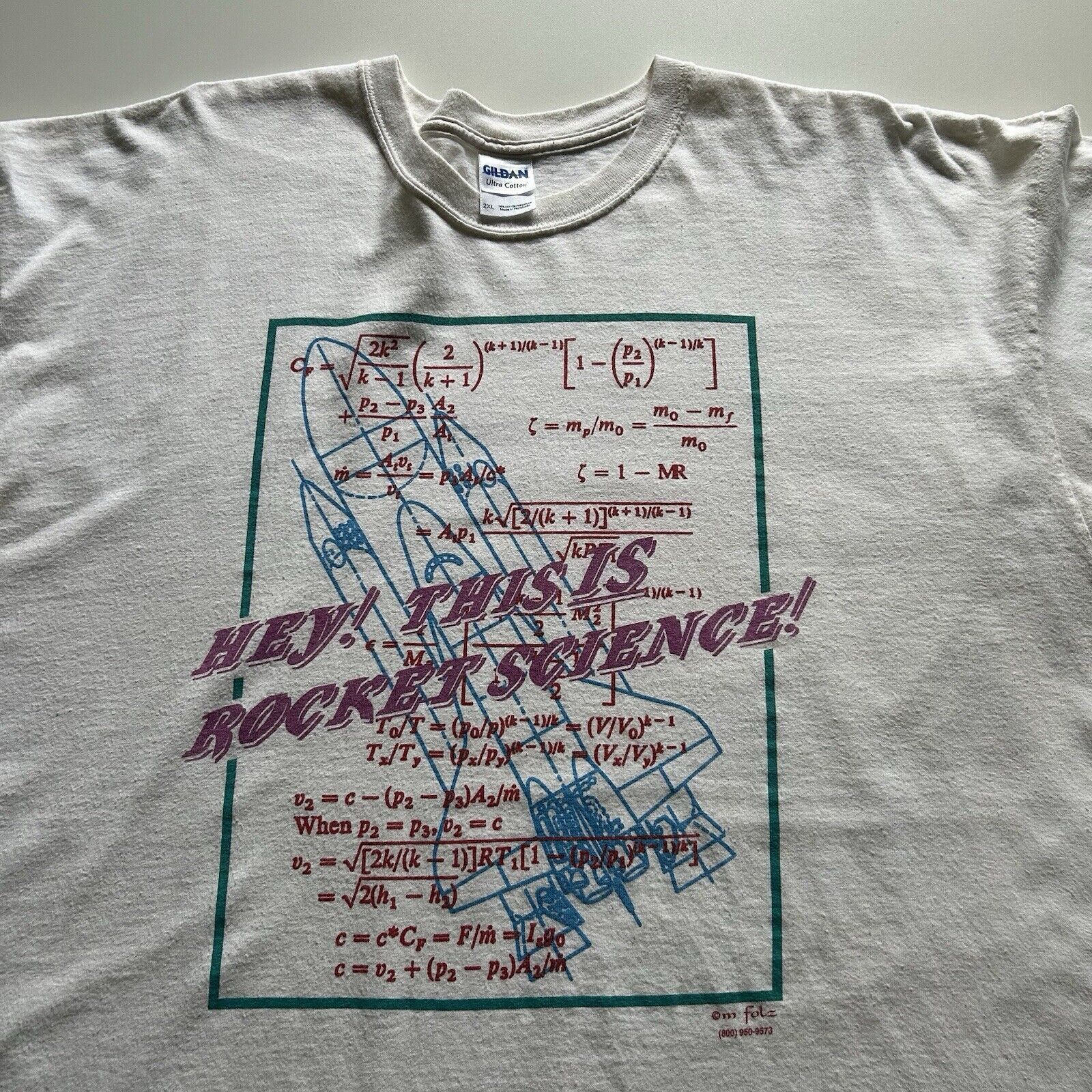 Arts & Science Vintage Y2K Rocket Science Funny Art T Shirt 2XL Graphic Tee Size US XXL / EU 58 / 5 - 2 Thumbnail