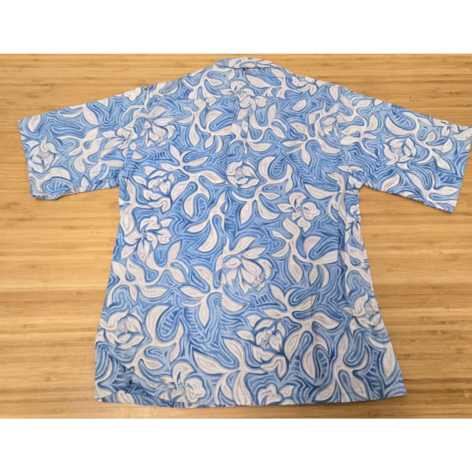 ALOHAS Manoa Shirt Company Shirt Mens Small Blue White Hawaiian Aloha Floral Button Up Size US S / EU 44-46 / 1 - 5 Thumbnail