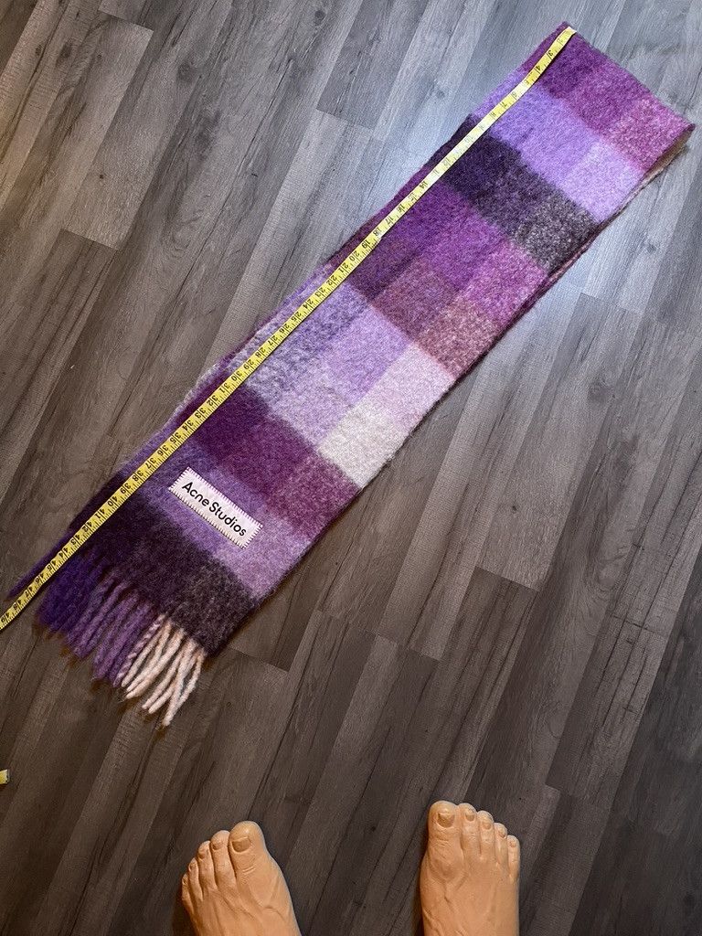 Acne Studios SS2025 Acne Studios Custom Mohair Checked Fringed Scarf Size ONE SIZE - 10 Thumbnail