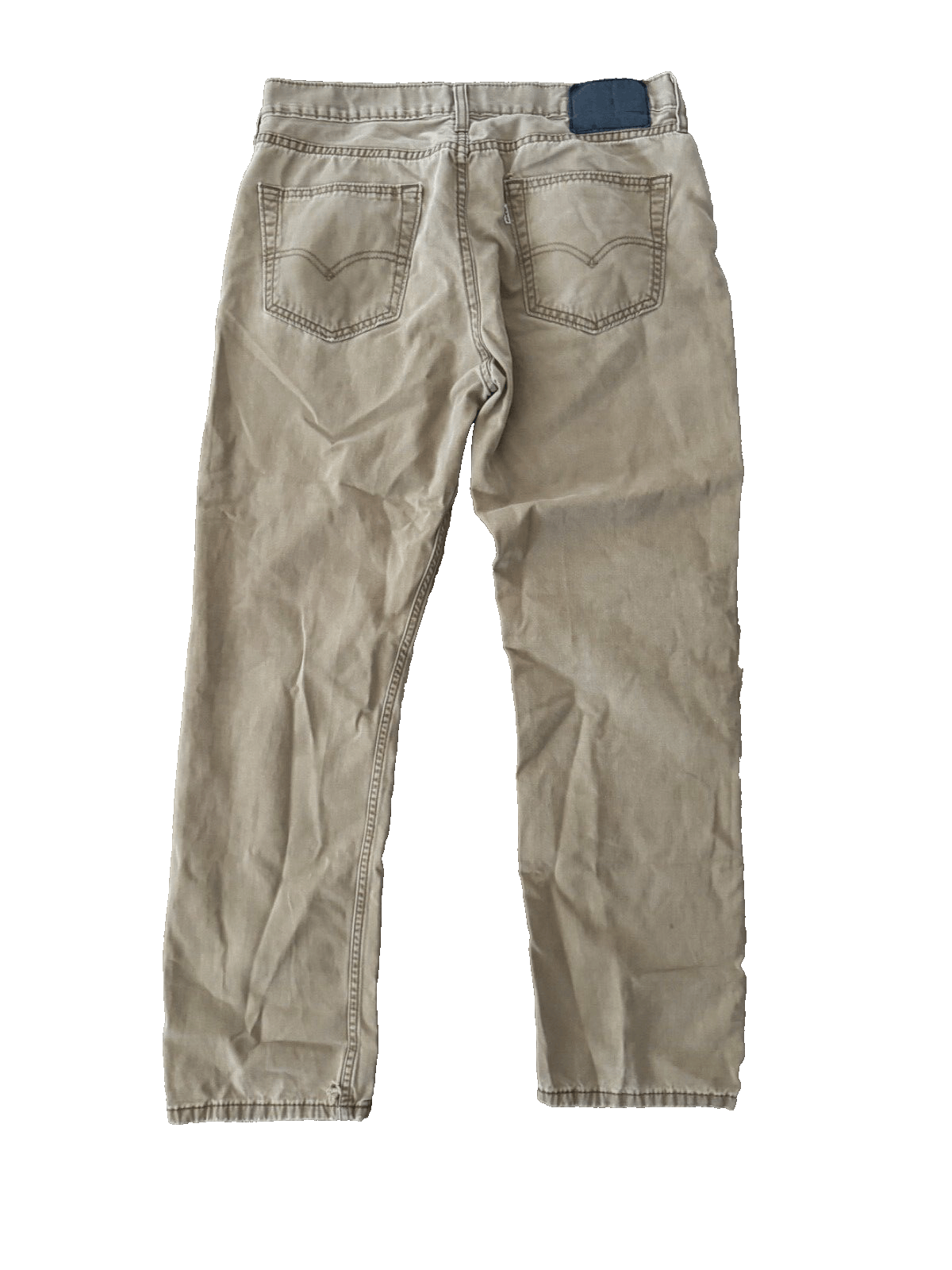 Levi's Levi's 514 Mens 34x32 Beige Tan Jeans Denim Pants Black Size US 34 / EU 50 - 2 Thumbnail
