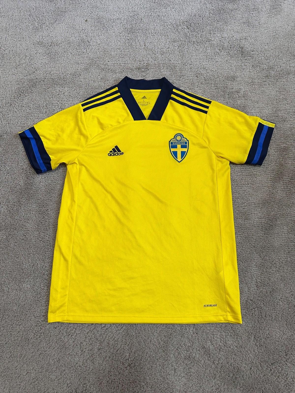 Adidas Adidas Sweden 2019/20 Home Football Shirt Soccer Jersey Sz L Size US L / EU 52-54 / 3 - 1 Thumbnail