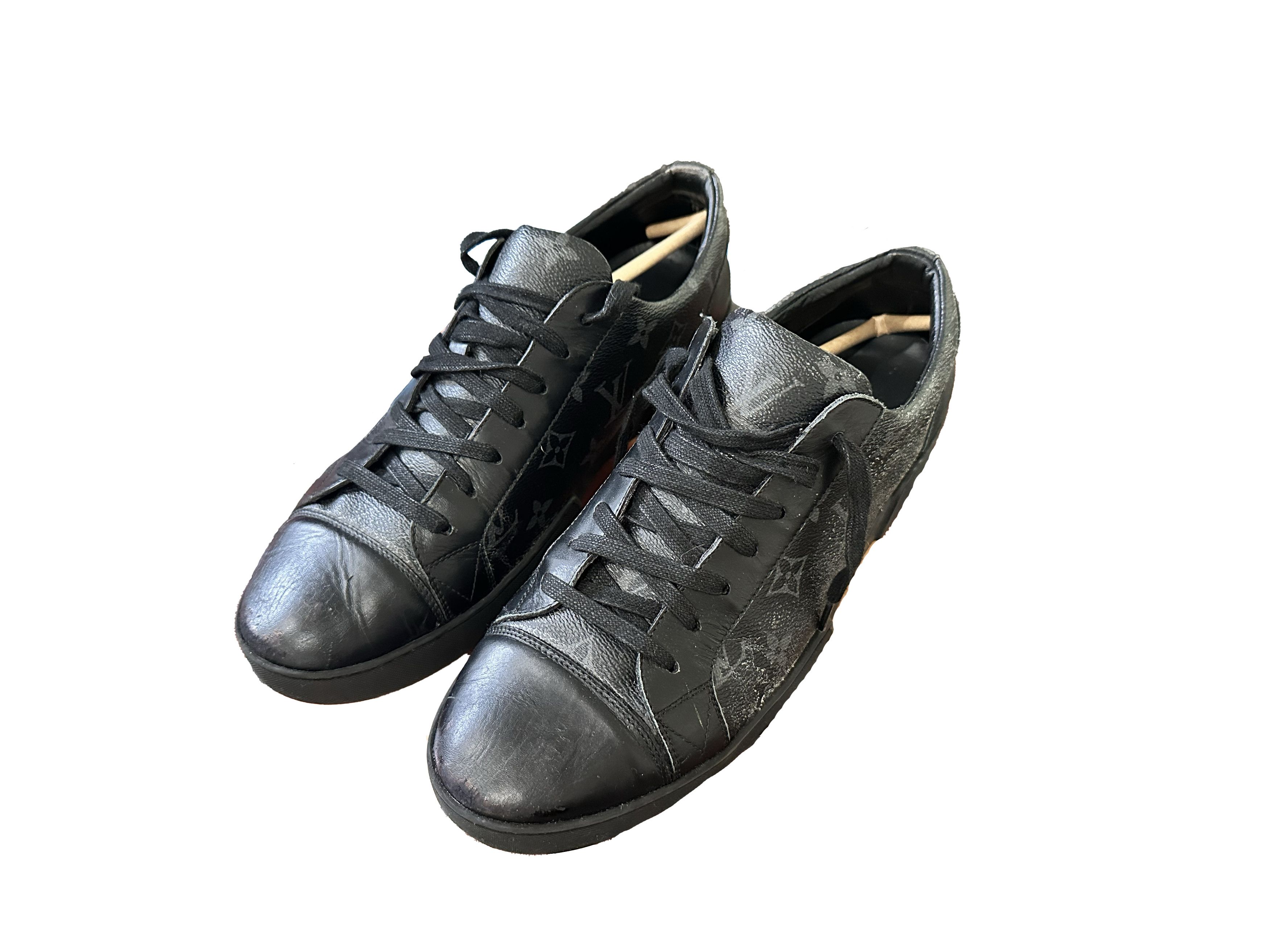 Louis Vuitton Louis Vuitton Men’s Black Monogram Sneakers Size US 8.5 / EU 41-42 - 12 Thumbnail