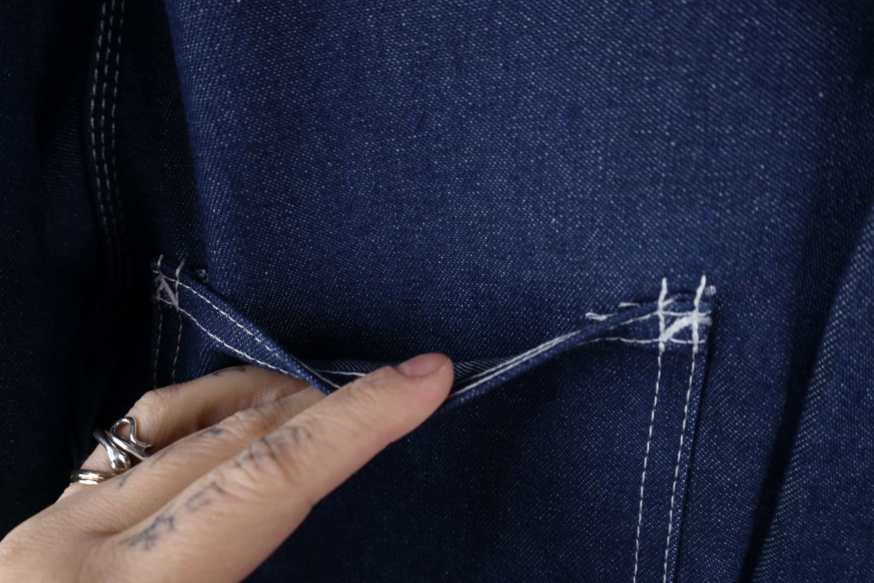Dickies × Vintage Vintage 90s Dickies Blanket Lined Denim Chore Barn Jacket Size US L / EU 52-54 / 3 - 5 Thumbnail