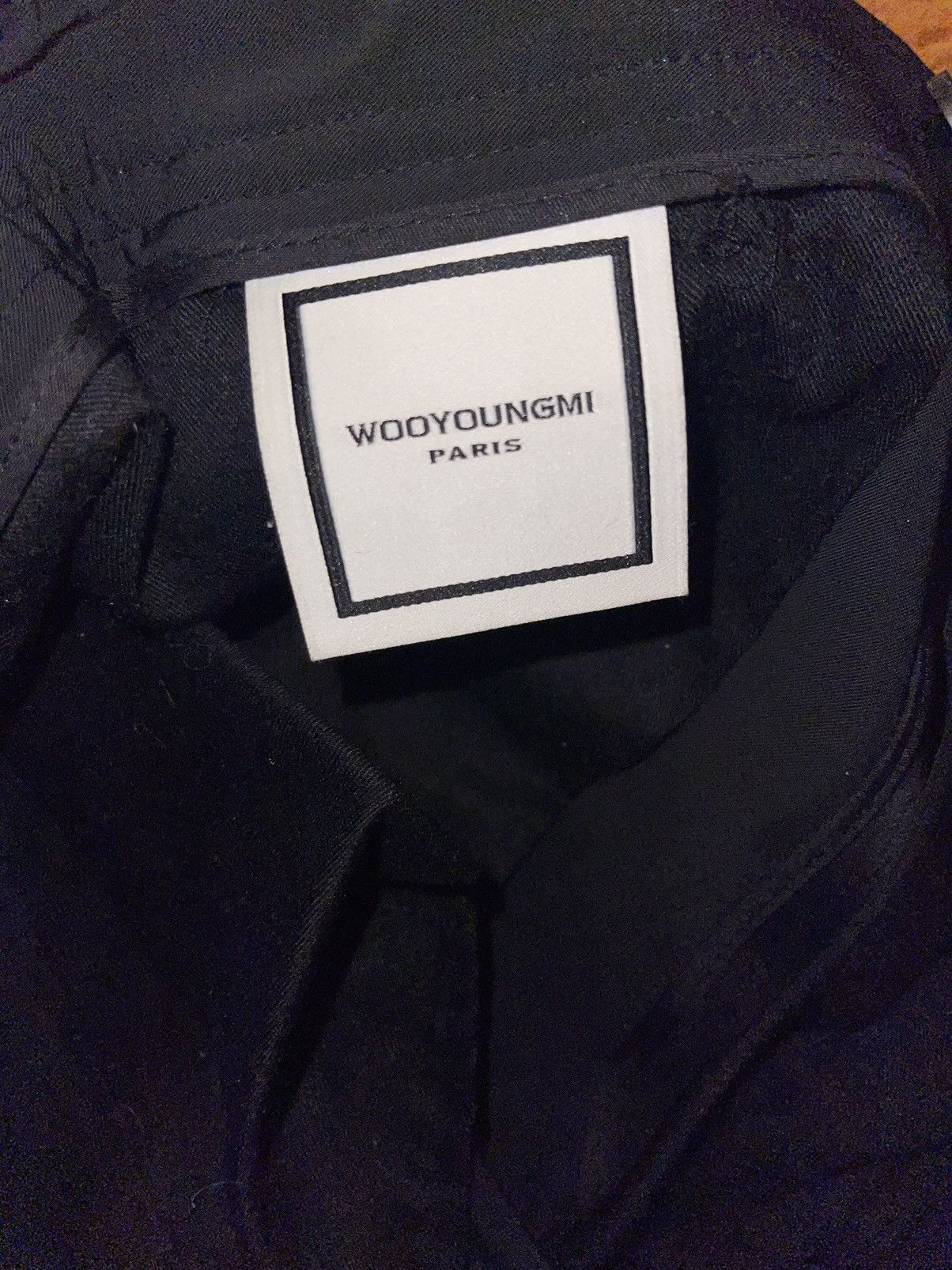 image of Wooyoungmi Black Twill Cargo Pants, Men's (Size 36)