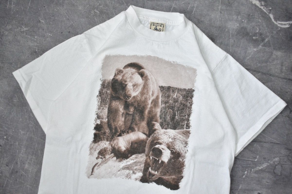 Vintage Vintage 90s Bear Alore T-Shirt (M) Size US M / EU 48-50 / 2 - 2 Thumbnail