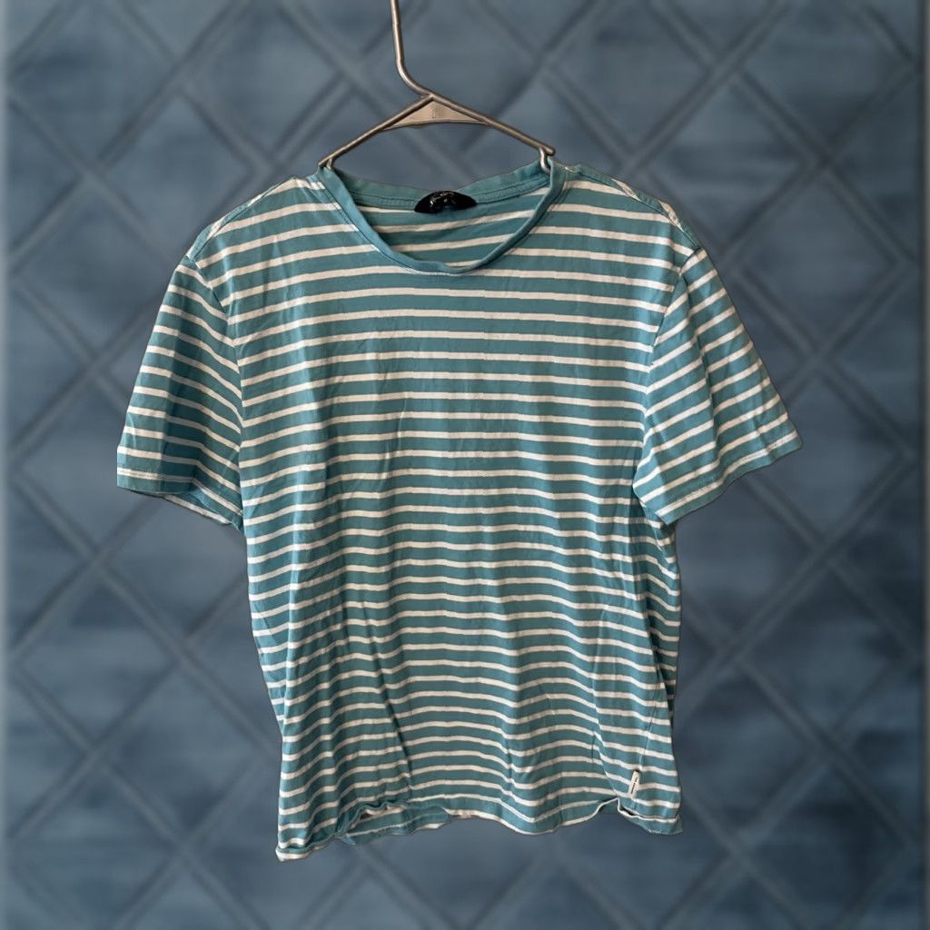 Ben Sherman Ben Sherman Striped Shirt Mens Medium Blue Cotton Short Sleeve T-Shirt Size US M / EU 48-50 / 2 - 1 Thumbnail