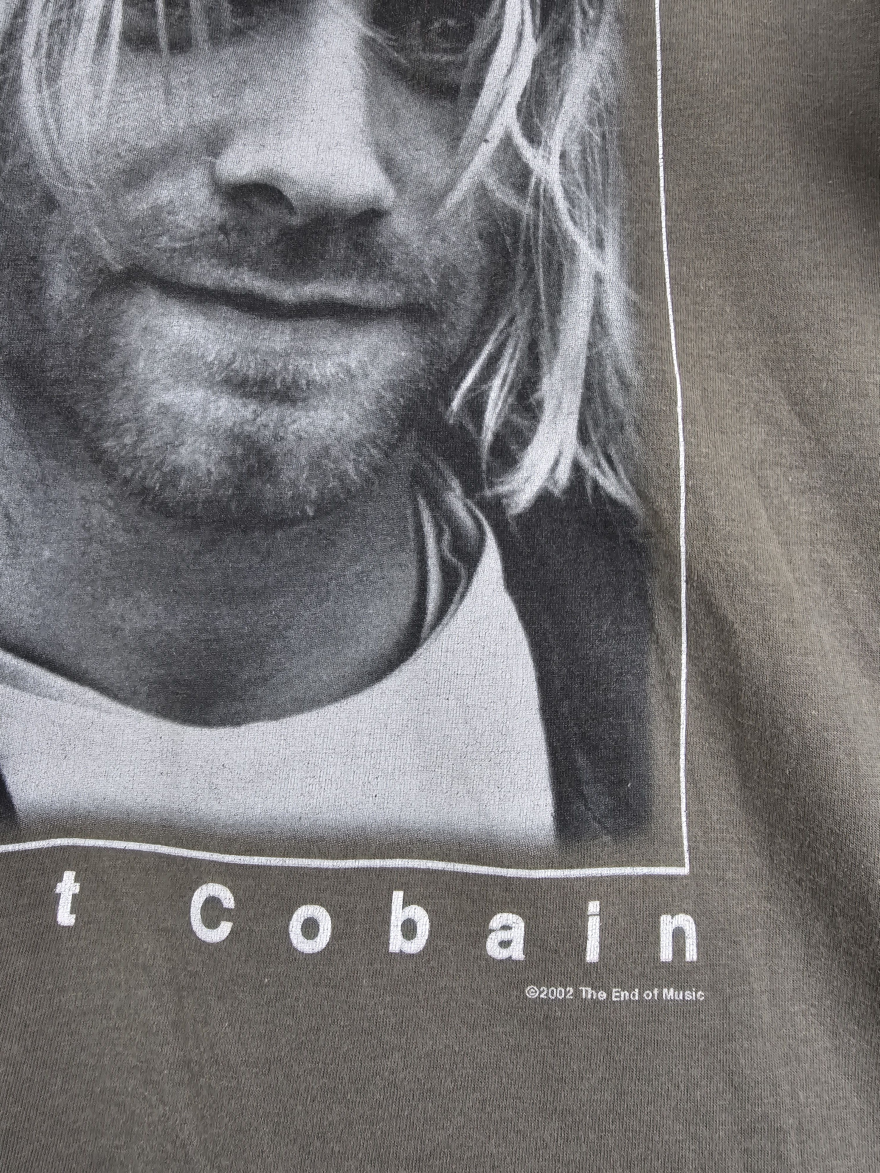 Band Tees × Nirvana × Vintage 2002 Nirvana Kurt Cobain L 21" 28.5" Size US L / EU 52-54 / 3 - 4 Thumbnail