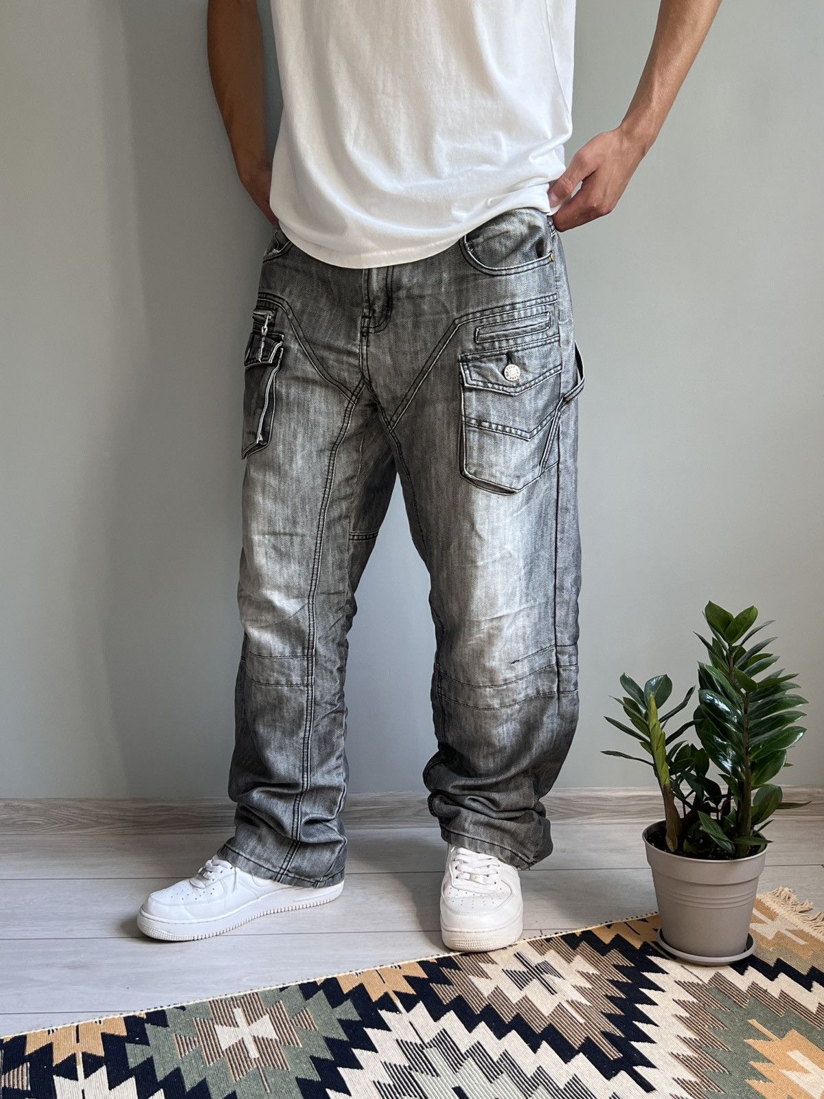 No Fear Vintage No Fear Baggy Y2K Denim Pants Size US 34 / EU 50 - 8 Thumbnail