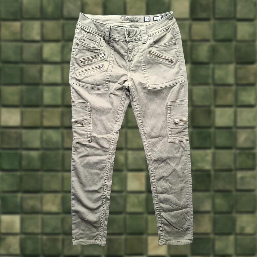 Miss Me Miss Me Pants Womens 29x29 Skinny Fit Mid Rise Cargo Sage Green Twill Pants Women 29 Green Cargo Skinny Twill Rise Mid 29in Inseam Slim Button Zip Size 29" - 1 Thumbnail