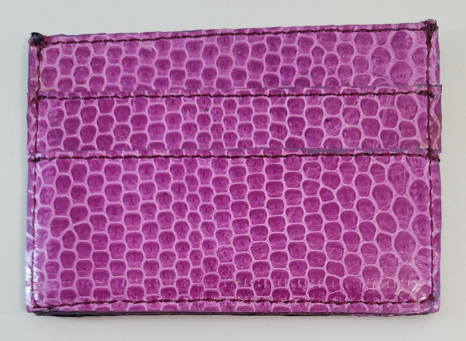 Other Cris Cardi Los Angeles Leather ID Card Holder – Pink & Black Size ONE SIZE - 2 Thumbnail