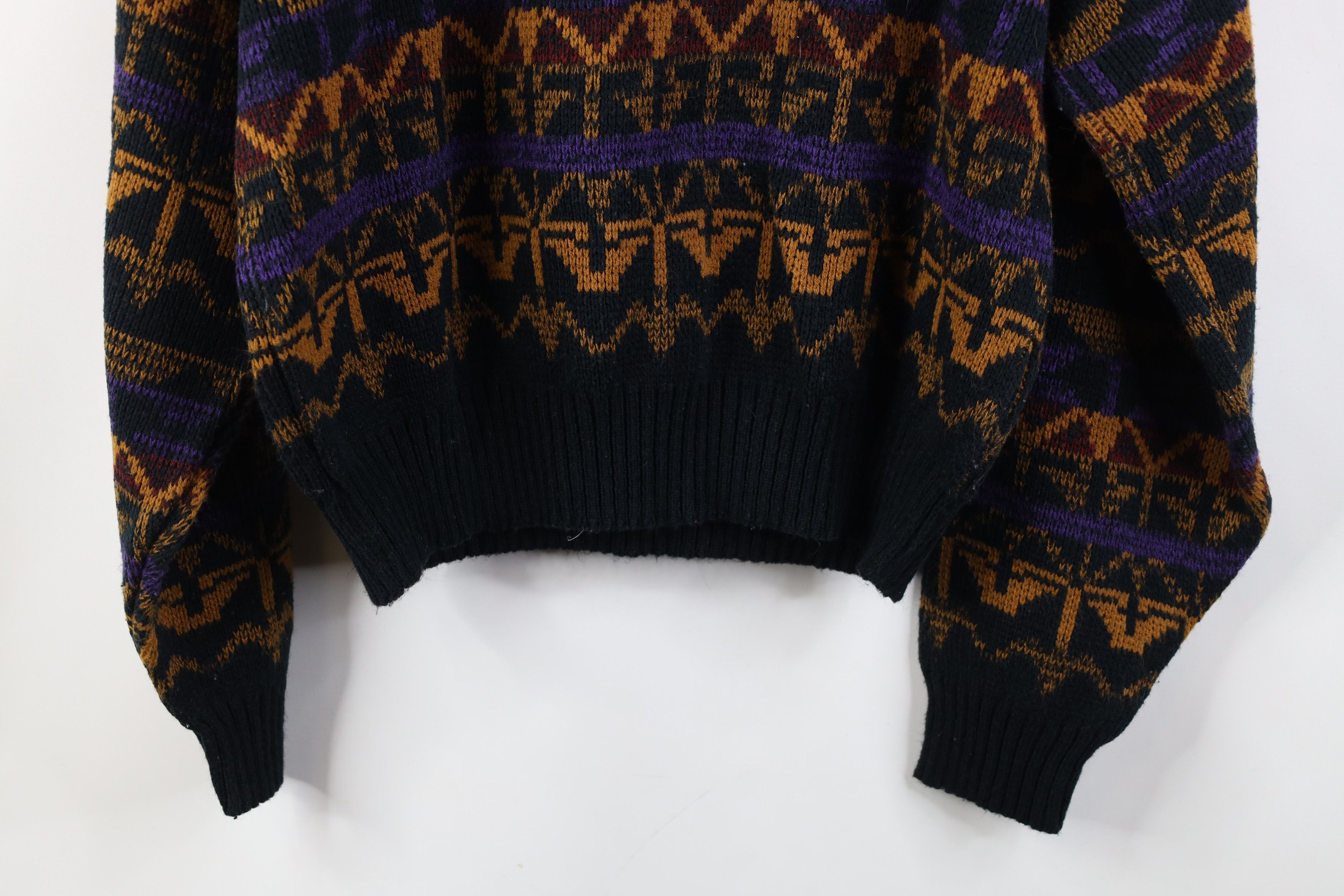 Vintage Vintage 90s Streetwear Geometric Knit Crewneck Sweater Size M / US 6-8 / IT 42-44 - 11 Thumbnail