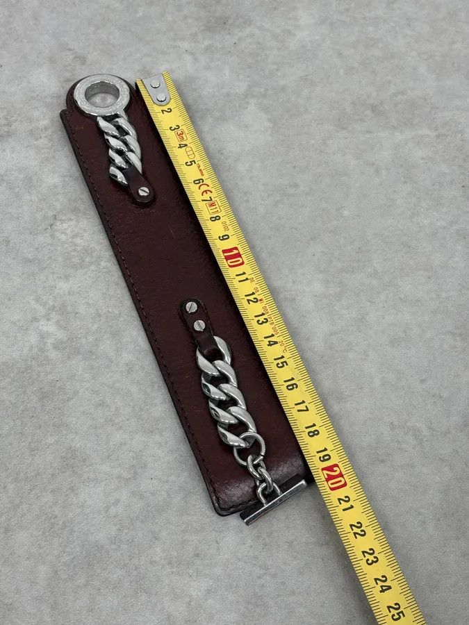 Dolce & Gabbana 2000s Dolce & Gabbana Brown Leather Chain Bracelet Size ONE SIZE - 10 Thumbnail