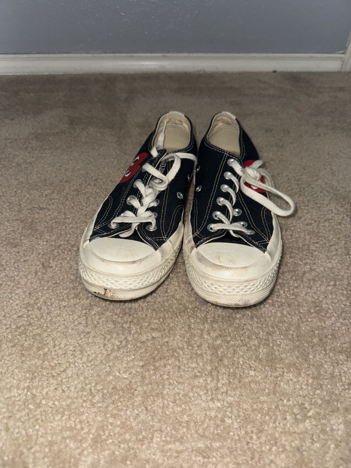 Comme des Garcons PLAY USED Black CDG lowtop heart sneakers Size US 9 / IT 39 - 5 Thumbnail