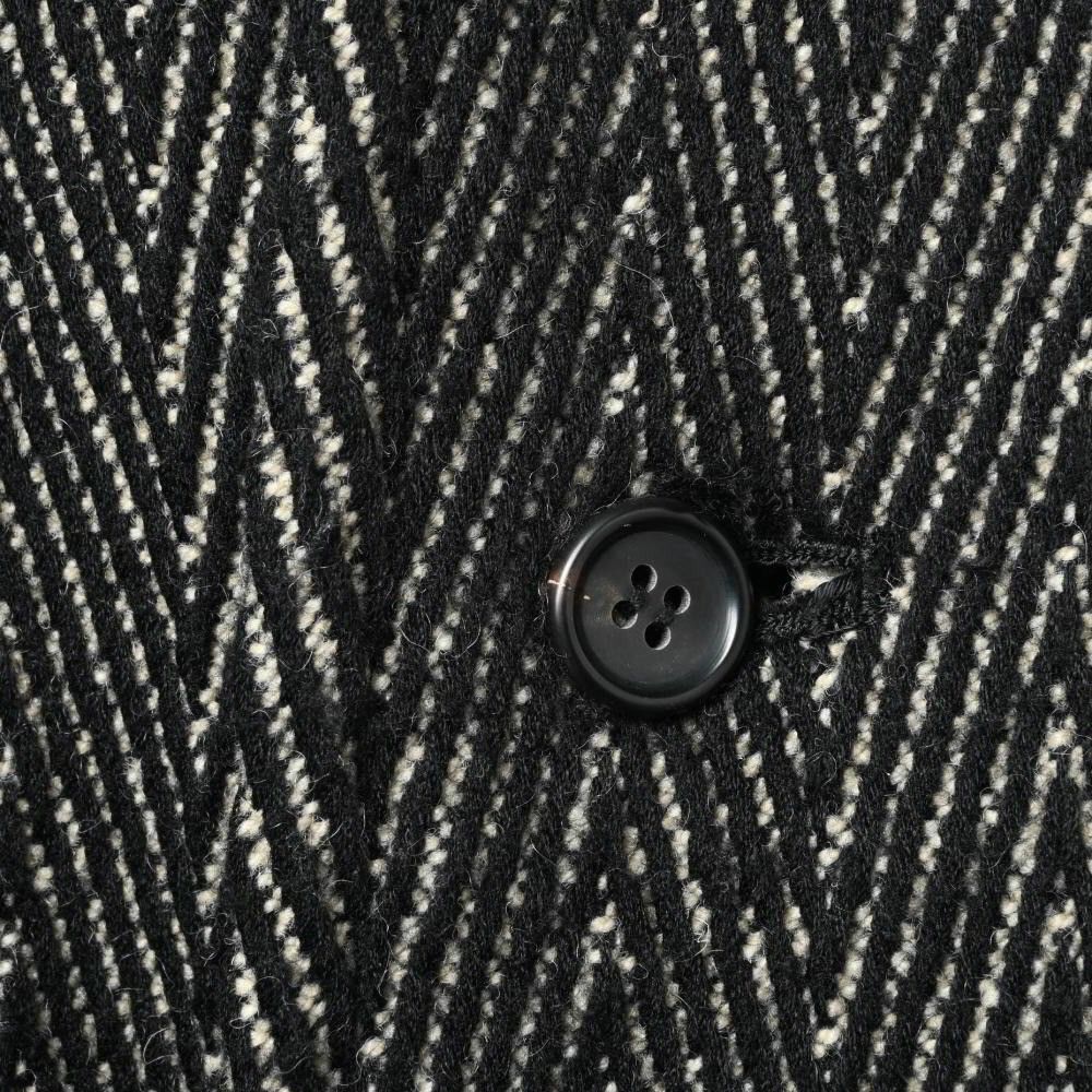 Yohji Yamamoto YOHJI YAMAMOTO Wool Blend Herringbone Jacquard Coat Gray Size US M / EU 48-50 / 2 - 4 Thumbnail
