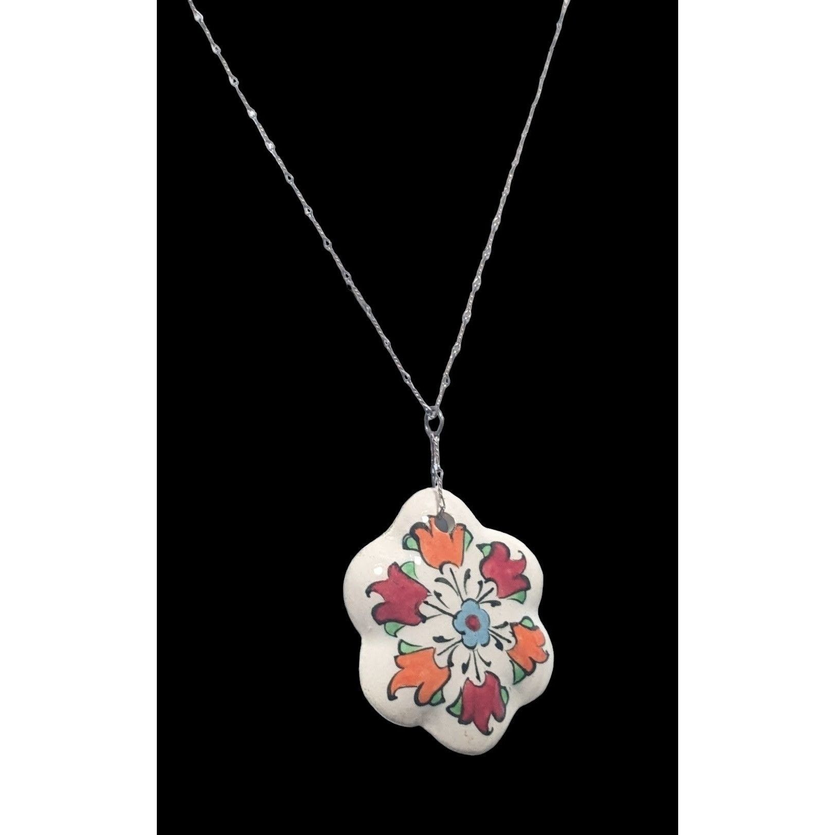 Other Sterling Cottagecore Ceramic Floral Necklace Size ONE SIZE - 4 Thumbnail