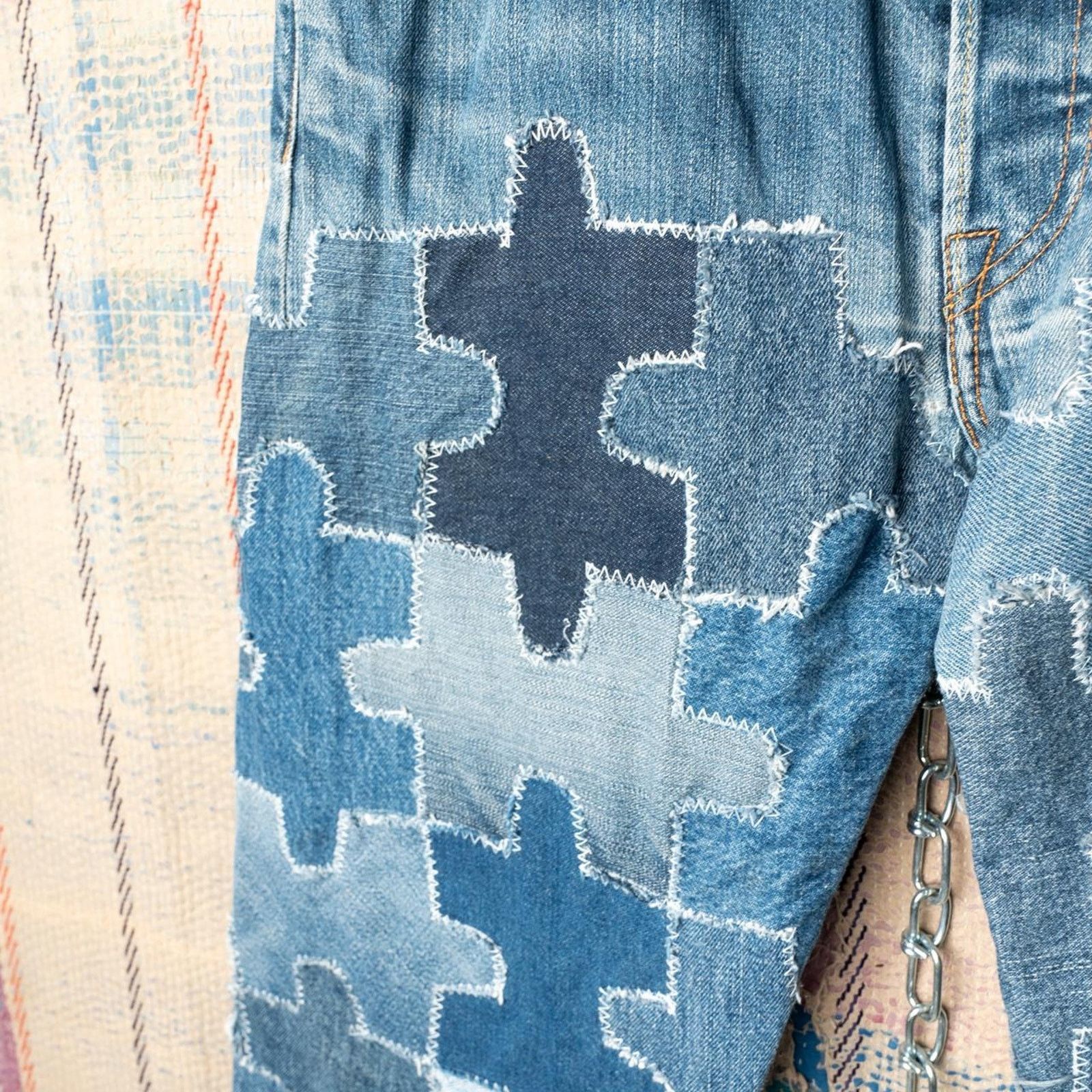 Levi's Custom levis patchwork jeans size 32x34 Size US 32 / EU 48 - 3 Thumbnail
