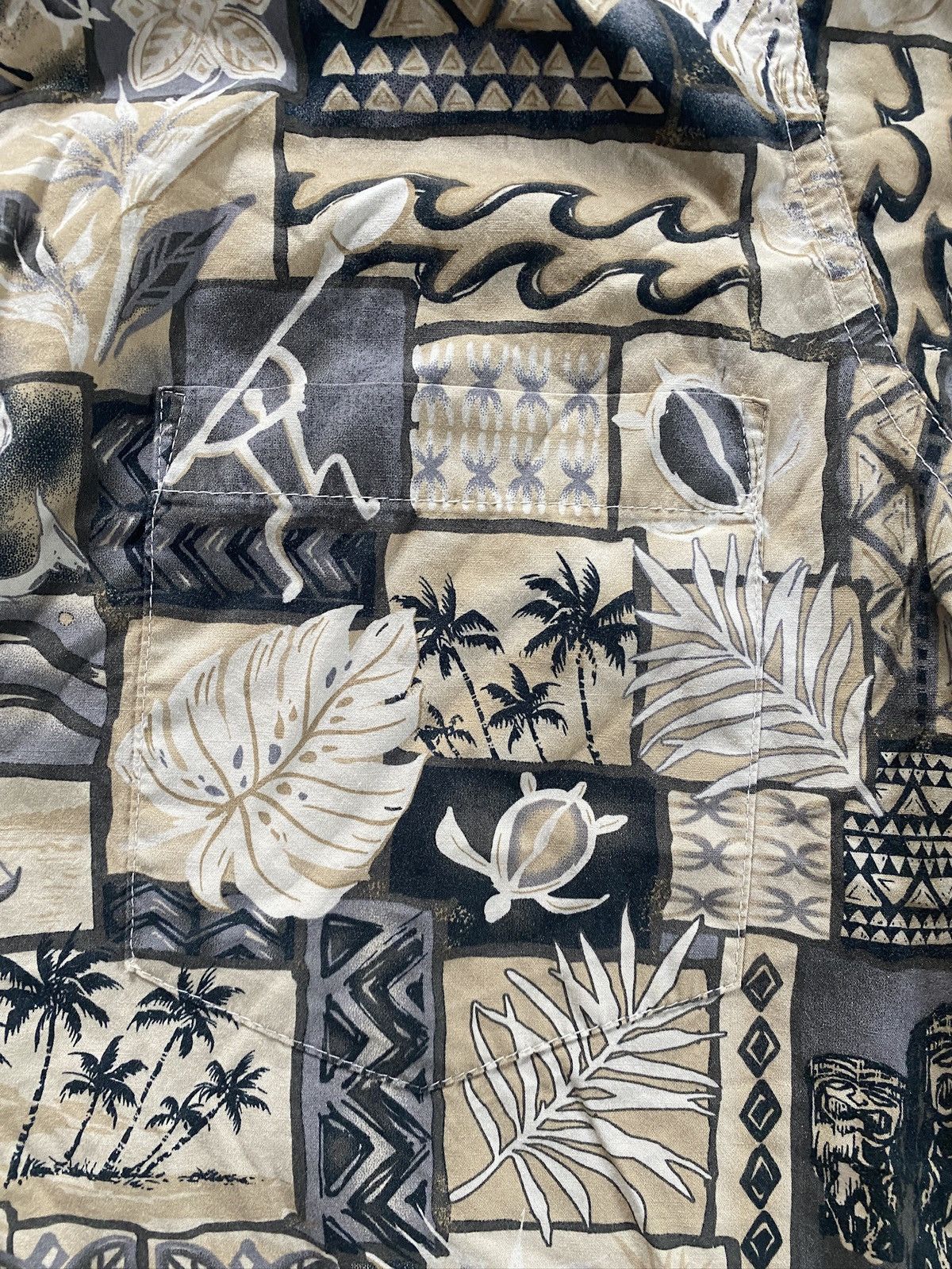 Vintage Vintage 80’s Hawaiian Beach Tribal Button Up Style Polo Size US XS / EU 42 / 0 - 8 Thumbnail