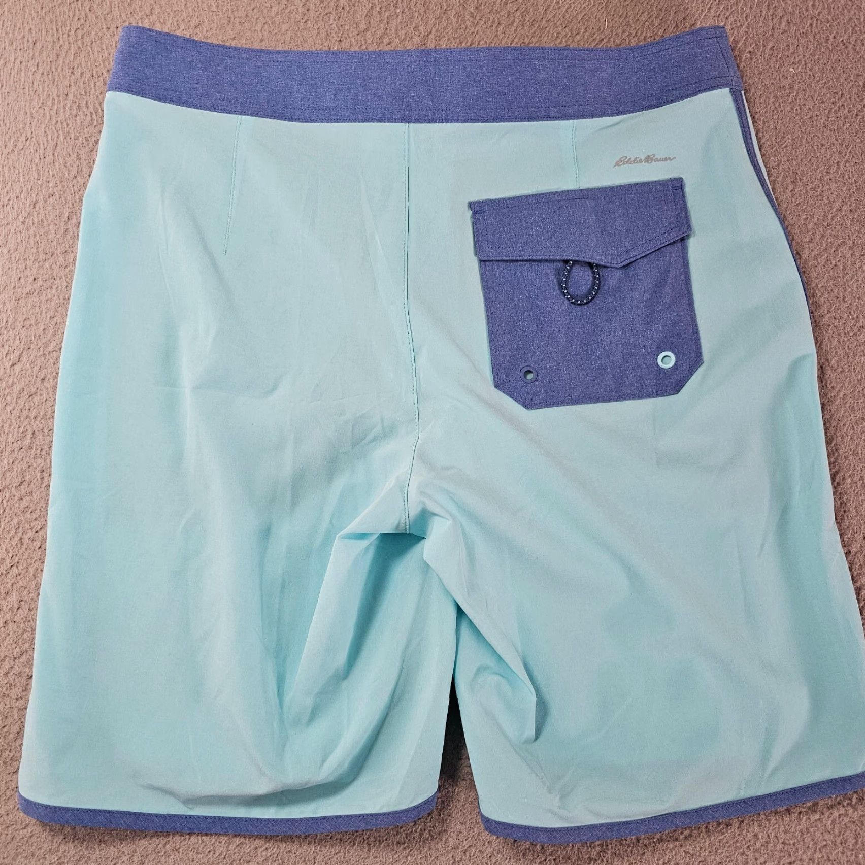 Eddie Bauer Eddie Bauer Mens Swim Trunks 32 Teal Blue Board Shorts Quick Dry Pockets Drawstring Breathable Surf (Bathing Suit) Size US 32 / EU 48 - 3 Thumbnail