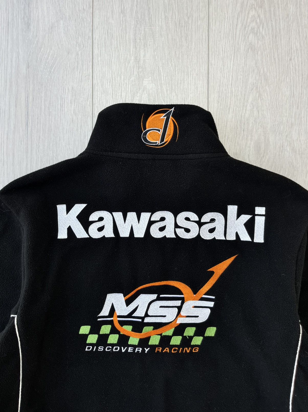 Japanese Brand Vintage Kawasaki Racing Fleece Jacket Center Logo Y2K 90s Size US S / EU 44-46 / 1 - 2 Thumbnail