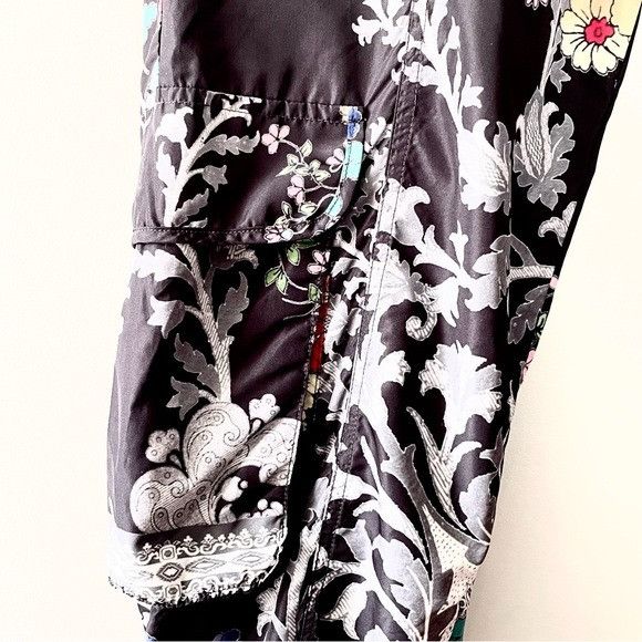 Johnny Was Vintage Johnny Was Cargo Joggers Drawstring Floral Pants Bla Size 28" / US 6 / IT 42 - 4 Thumbnail